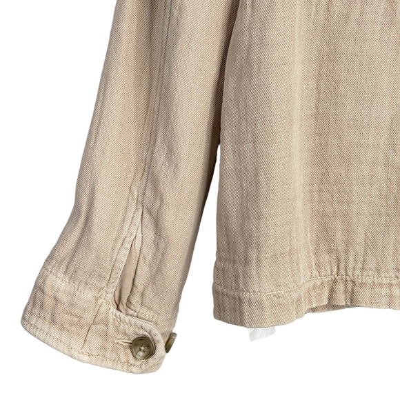 James Perse Utility Jacket Womens Size 3 Large Cotton Safari Military Chore Coat - Picture 10 of 14